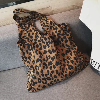 Sexy Leopard de sex Feminin Tote sac Mare 2018 Moda de Iarna Noi de Calitate piele de Căprioară Femei Geantă de mână de Designer Geantă de Cumpărături Mare de Saci de Umăr