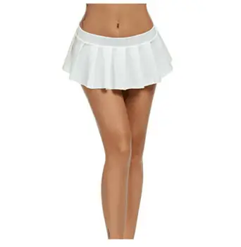 Sexy Tricouri Femei Plisata Fusta Mini De Scolarita Micro Cosplay Club Costum De Culoare Solidă Fuste Mini Faldas Mujer Moda 2019