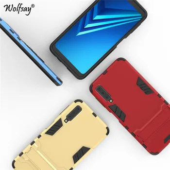 SFor Samsung Galaxy A7 2018 Caz de Lux Armura Silicon Caz de Telefon Pentru Samsung Galaxy A7 2018 Capacul din Spate Pentru Samsung A7 2018 A750