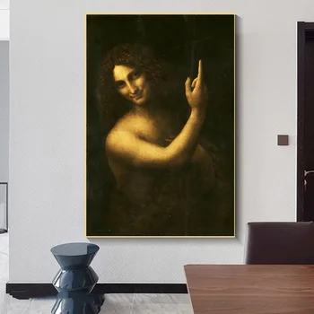 Sfântul Ioan Botezătorul Panza Picturi pe Perete Postere de Arta, Printuri și Leonardo Da Vinci Clasica Imagini de Artă
