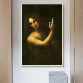 Sfântul Ioan Botezătorul Panza Picturi pe Perete Postere de Arta, Printuri și Leonardo Da Vinci Clasica Imagini de Artă
