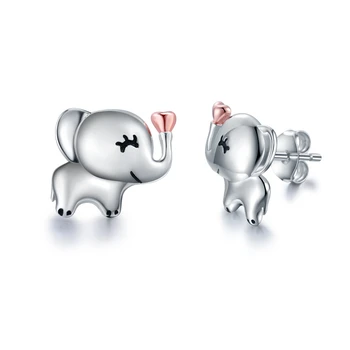 SG Argint 925 drăguț Elefant minunat cercei Stud pentru Femei de Argint Cercei Mici Bijuterii Fine transport Gratuit