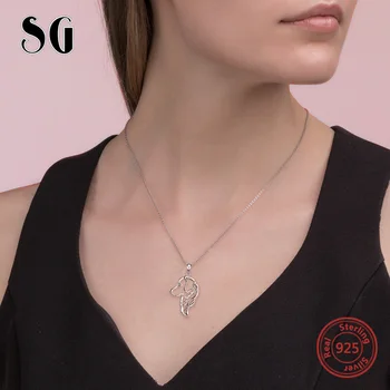 SG argint 925 pandantiv lanț golden retriever colier cu drăguț câine coliere moda bijuterii cadouri pentru femei