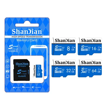 ShanDian card de memorie Micro SD de 32GB class10 16GB 64GB 8GB TF card Microsd Pen drive de memorie Flash disk pentru telefonul inteligent