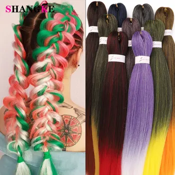 SHANGKE 26 Inch Sinteza Împletirea Părului en-Gros Ombre mai Multe culori de amestecare Impletituri de Par Jumbo Par Sintetic cozi