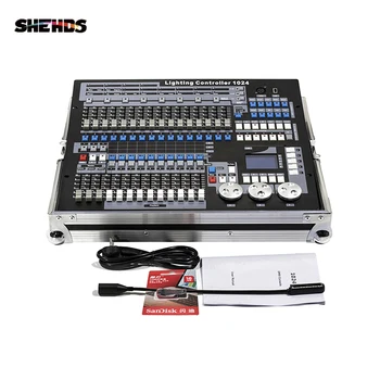 SHEHDS DMX512 Etapă Controler de Lumină Dongle 1024 Canal Cu Zbor Caz PC/SD Modul Offline Light Jockey Dmx Controller Disco