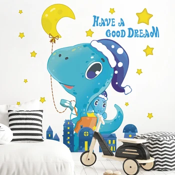 [shijuekongjian] Desene animate Dinosaur Animale Autocolante de Perete DIY Baloane Stele Decalcomanii de Perete pentru Camera Copii Copil Decorare Dormitor