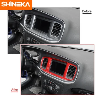 SHINEK Accesorii de Interior Pentru Dodge Charger Consola centrală Panoul de Navigare Decor Acoperi Autocolante Pentru Dodge Charger+