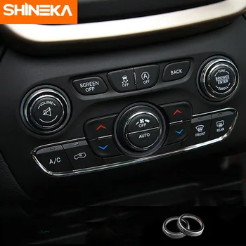 SHINEKA Interior Semifabricate Pentru Jeep Grand Cherokee-2016 CD Buton Comutator Buton Inel Ornamente Capace Pentru Dodge Durango+