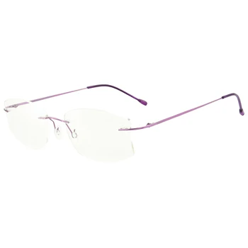 SHINU cadru de Titan femei flexibil ochelari rama de ochelari fără ramă MR-7 lentile de rășină albastru razele ochelari de calculator TI023