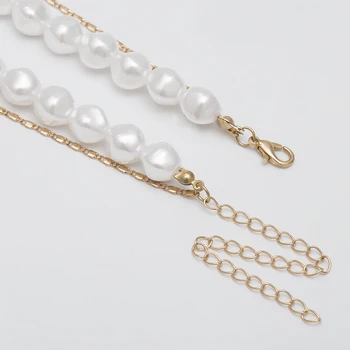 SHIXIN Boem Multi Stratificat Lanț Coliere Coliere pentru Femei Coliere de Perle cu Pandantive de Monede Colier 2019 Moda Bijuterii