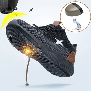 Siguranță Pantofi Bărbați Și Femei Steel Toe Anti-Zdrobitor Stab-Rezistent Usor Respirabil Și Confortabil De Protecție De Siguranță Pantofi
