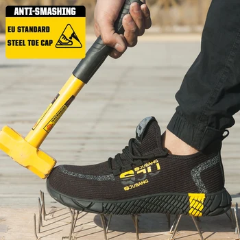 Siguranță Pantofi Pentru Bărbați Ușor, Oamenii De Siguranță Bocanci Pantofi Steel Toe Pantofi Pantofi De Lucru Respirabil Adidași Cu Metal Toe Pantofi