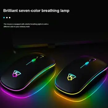 Silent LED Backlit Soareci USB Optic Ergonomic Mouse de Gaming Reîncărcabilă Mouse-ul fără Fir PC Mouse de Calculator Gamer Mouse-ul Pentru Laptop
