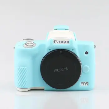 Silicon Armura de Piele Caz Corp Capac Protector pentru Canon EOS M50 aparat de Fotografiat Digital Interior Moale Geantă de Caz