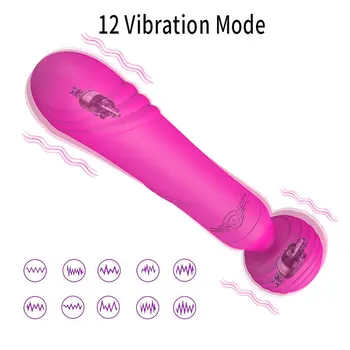 Silicon AV Stick vibratoare jucarii sexuale pentru femei, Dublă vibrație baghetă magică feminin G-Spot masaj Penis artificial vibratoare pentru femei
