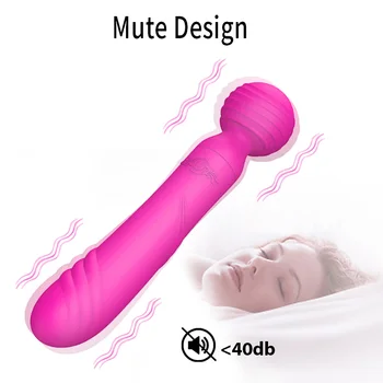 Silicon AV Stick vibratoare jucarii sexuale pentru femei, Dublă vibrație baghetă magică feminin G-Spot masaj Penis artificial vibratoare pentru femei