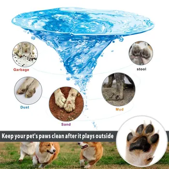 Silicon Moale Labă De Câine, Mașină De Spălat Portabile Confortabil Labă De Câine Curat Cupa Câine Pisici Perie Grooming Manusa Animale De Companie De Păr Perie De Curățare