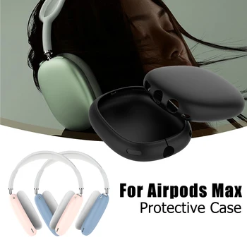 Silicon Protector Pentru Airpods Max Căști de Protecție Caz Pentru AirPods Max Cască Anti-zero Maneca Acoperire Piele Culoare Pură