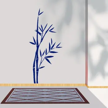 Simplu De Bambus Și Frunze De Perete Autocolant Decal Natura Copaci Și Flori Acasă Decorare Camera De Zi Detașabil A001917