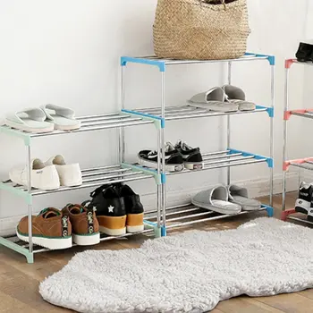 Simplu Multi Strat Suport Pantofi Din Oțel Inoxidabil Ușor De Asamblat Raft De Depozitare Pantofi Cabinet