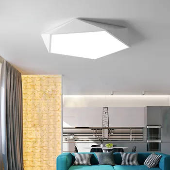 Simplu Ultra Subțire de Lumină Plafon Led 48W Geometrice Hexagon Aur 110V Conduse de Plafon Lumina Estompat Pentru Dormitor, Camera de Dormit, Lampa