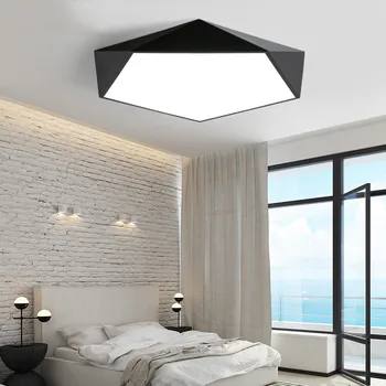 Simplu Ultra Subțire de Lumină Plafon Led 48W Geometrice Hexagon Aur 110V Conduse de Plafon Lumina Estompat Pentru Dormitor, Camera de Dormit, Lampa