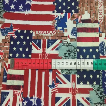 Simplu ViaPhil Brand New London UK flag Zid de Cărămidă Imprimate Tesatura de Bumbac Design Interesant Mozaic Textil Țesut Acasă
