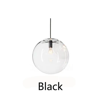Simplu și modern minge de sticlă pandantiv lumina LED E27 art deco Europa agățat lampă cu 8 stiluri pentru dormitor bucatarie restaurant salon