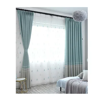 Simplu și Modern Nordic Perdele pentru Camera de zi Dormitor de Protectie din Bumbac cu Dungi Balcon Tesatura Perdea