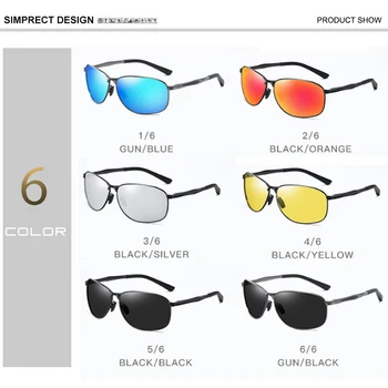 SIMPRECT Pătrat Polarizat ochelari de Soare Barbati 2021 Aluminiu-Magneziu Retro ochelari de Soare UV400 Anti-orbire permis de Ochelari de Soare Pentru Barbati