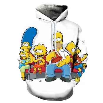 Simpson hanorac 3D Imprimare Tricou Hanorace Copii Purta Hip Hop Amuzant Toamna Streetwear Hanorace Hanorac Pentru Haine Pulover