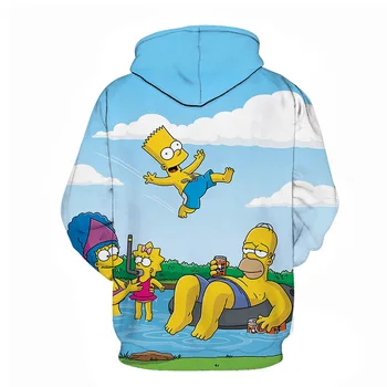 Simpson hanorac 3D Imprimare Tricou Hanorace Copii Purta Hip Hop Amuzant Toamna Streetwear Hanorace Hanorac Pentru Haine Pulover