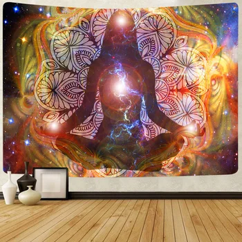 Simsant Meditație Tapiserie Mandala Boem Yoga, Chakra Art Agățat de Perete tapet pentru Camera de zi Decor Acasă Banner