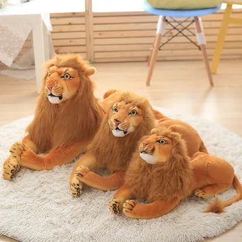 Simulare 3D jucării de pluș umplute de animale papusa leu jucării drăguț jucărie pentru copii de Craciun cadou de ziua de nastere pentru copii, decor acasă