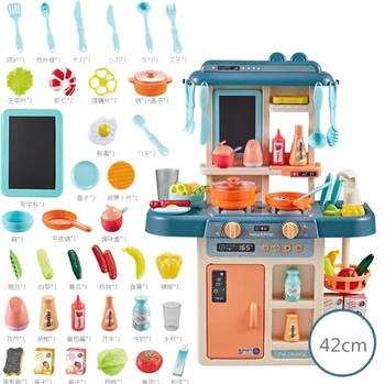 Simulare cocina infantil de sunet și lumină de pulverizare a apei bucătărie toys set de gatit masa de joaca casa de gătit aragaz alimentare din plastic de jucărie