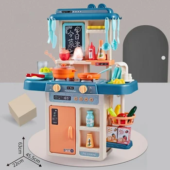 Simulare cocina infantil de sunet și lumină de pulverizare a apei bucătărie toys set de gatit masa de joaca casa de gătit aragaz alimentare din plastic de jucărie
