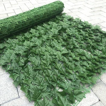 Simulare Gard Net Plante Rattan Gard Parapet Decor 0.5*1m 1buc Frunză Verde*