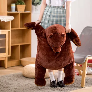 Simulare gigant Urs Jucărie de Pluș Jucărie Animal de Pluș Papusa Realiste DJUNGELSKOG Maro Urs de Pluș Cadou de Ziua de nastere Pentru Copil Xmas Grils