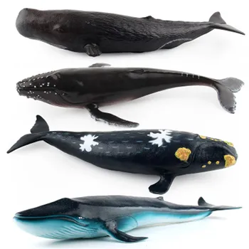 Simulare Moale Clei Animal Marin Model de Jucărie Cifre lue balena sperma balena cu Cocoașă balene Animal PVC Cifre Păpușă jucărie pentru Copii