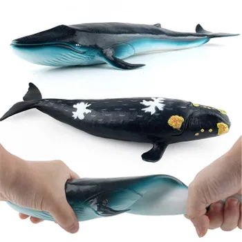 Simulare Moale Clei Animal Marin Model de Jucărie Cifre lue balena sperma balena cu Cocoașă balene Animal PVC Cifre Păpușă jucărie pentru Copii