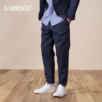 SIMWOOD 2020 Toamna Iarna Nou Glezna-lungime Blugi Largi Pantaloni din Denim Bărbați Plus Dimensiune Hip Hop Streetwear Brand de Îmbrăcăminte SJ200931