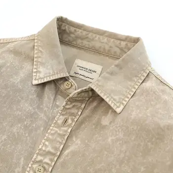 SIMWOOD 2020 Toamna Zăpadă Spălat Tricouri Barbati Vintage Asthetics Tricou de Bumbac de Înaltă Calitate de Îmbrăcăminte de Brand SJ170336