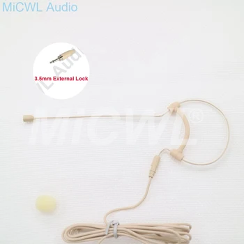 Singur Cârlig Ureche Condensator Microfon Omni-directional Cap Purtat Căști Pentru Shure AKG Samson Sennheiser, Audio Technica Mipro