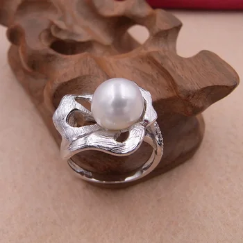 Sinya Naturale de apă dulce pearl inel unic frunze de lotus design 925 de argint sterlină femei petrecerea de nunta Bijuterii de vânzare Fierbinte tz09047r