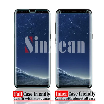 Sinzean 20buc 3D Complet Acoperite UV din Sticla pentru Samsung S10 plus/S9/S8 plus/S10 5G/Nota 8/Nota 9 Full adeziv de sticlă cu USB lampa