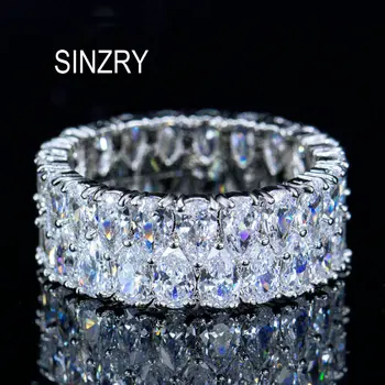 SINZRY elegant bling Cubic zirconia două straturi waterdrop inele largi pentru femei costum de moda bijuterii accesorii