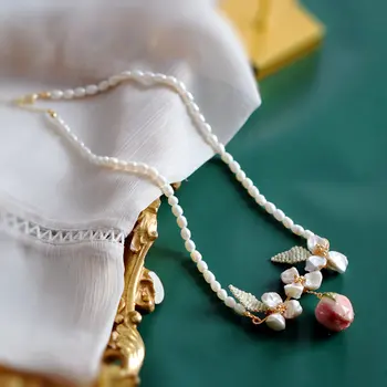SINZRY noi bijuterii lucrate manual naturale baroc pearl conservate floare trandafir coliere coliere de sex feminin bijuterii accesorry