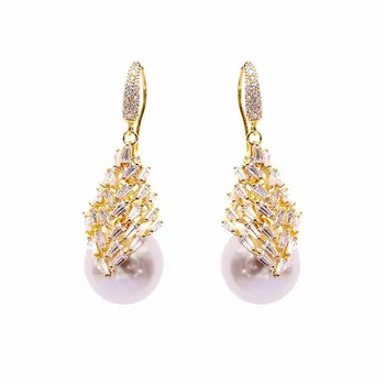 SINZRY petrecere de lux bijuterii accesorii fashoin simulat pearl zircon bling legăna cercei pentru femei