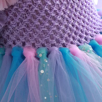 Sirena Cosplay Copii Rochie De Printesa Stea De Mare Floare Copii Performanță De Vacanță Dress Toddler Fetita Haine De Sirenă